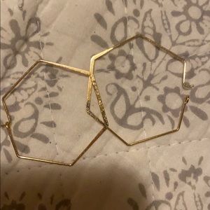 hexagon earrings